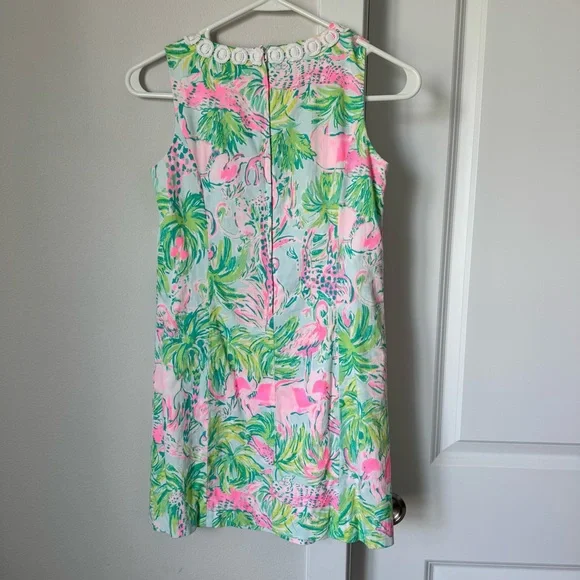 Lilly Pulitzer Mini Mila Shift Dress in Seasalt Blue on Parade Girls’ Size 12 - Picture 8 of 13
